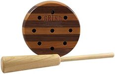 The Grind Cooker Pot & Peg Slate Turkey Call | Walnut/Maple Woods with Slate Top Pot Turkey Call, Brown