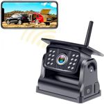 Wireless Backup Camera WiFi Magnetic - Ease of Use Hitch Trailer Truck HD 1080P Clear Night Vision No Lag Rechargeable Rear View Camera for Small RV Camper Steady Connection to Phone