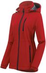 Chrisuno Trench Coat With Hood Waterproof Jacket Women Winter Softshell Ski Snowboarding Outerwear With Removable Hood Fleece Lined And Water Repellent Red M