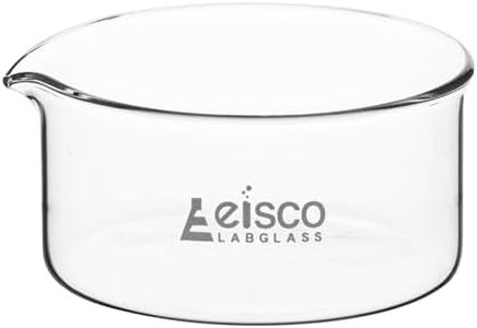 EISCO Crystallizing Dish, 300ml - Flat Bottom, with Spout - Borosilicate 3.3 Glass - Laboratory, Kitchen, Crafts