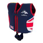 Konfidence Swim Jacket - Premium Swim Vest with Removeable Safety Strap for Kids (Ages 1.5-7yrs) | Adjustable Buoyancy | UKCA & CE Compliant | Swim School Approved (Flag UK, Medium)