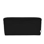 TIDY UP Maira Magnum Felt Bag Organizer Insert for Women's Handbag, Tote, and Travel Organizer with Multiple Compartments - Stylish Toiletry and Cosmetics Storage Solution for Ladies (Black)