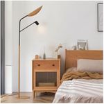 workluurop Floor Lamp for Living Room, LED Modern Simple Standing lamp, 63.5-66.5 inches Free Height, Warm Light, Minimalist high lamp, Suitable for Bedroom, Living Room, Office, Children's Room.