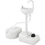 YITAHOME Portable Sink Camping Hand Washing Station, 17 L Wash Basin Stand with 24L Recovery Tank, Rolling Wheels, Soap Dispenser, Towel Holder, for Garden, Outdoor, Travel, Boat, Gather, Worksite