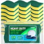 AIDEA Heavy Duty Scrub Sponge-24Count, Cleaning Scrub Sponge, Stink Free Sponge, Effortless Cleaning Eco Scrub Pads for Dishes,Pots,Pans All at Once