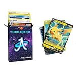 Pokémon Cards 60 Assorted Trading Cards, Pokemon TCG Collectible Deck Box, with 1 GX/V/VMAX/VSTAR, 5 Holos, 5 Rares Guaranteed & A Plus Collectibles Deck Box