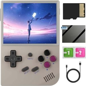 Whatsko RG35XX Handheld Game Console, Supports Over 5000 Games, Compatible with Linux Systems, Various Emulators, Portable 3.5 Inch IPS Retro Game Console, 64 GB