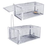 Kwaiyole Extra Large Humane Rat and Mice Traps,2 Pack Effective Live Cage Traps for Outdoor and Indoor,Live-Catch Mouse Rat Trap,Pets and Children Friendly, Sturdy Highly Sensitive Catcher