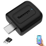 Sunweyer 2024 Latest Wireless CarPlay & Android Auto Dongle 2 IN 1 Auto Connect Box,USB Type-C Port,Supports Online Updates Wired to Wireless Adapter… (Type-C Port)