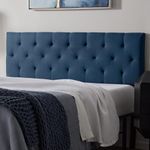 LUCID Mid-Rise Upholstered Headboard - Adjustable Height From 34” to 46” - King/California King - Cobalt