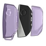 kwmobile Car Key Case Compatible with BMW 4-button X7 X1 U11 iX ix1 7 Series G07 I7 Car Key Cover - Car Fob Case - Soft TPU Shell - Violet/Transparent