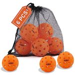 IUZIT Pickleball Balls Outdoor| Tournament and Competition Balls| 6 Pack of Balls | USA Pickleball Approved