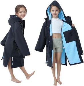 Owntop Swim Parka Windproof Surf Coat for Men Women- Waterproof Surf Poncho- Oversized Warm Swim Parka with Zipper Pockets Kid Youth Adult