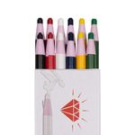 Diamond Peel-Off China Markers,Glass, Cellophane, Vinyl,Metal, Skin, Etc..Assorted - (Color Mix - 2Ã—6 Color) by Diamond