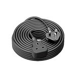 Outdoor Extension Lead 10m Plug Socket Power Cable Extra Long Extension Cord 13 Amp Heavy Duty Outside Plug Socket Black