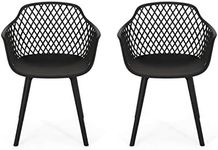 Christopher Knight Home Delia Outdoor Dining Chair (Set of 2), Black