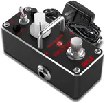 PyleUsa Metal Distortion Guitar Effect Pedal, Mini Digital Analog Effects For Electric Guitar And Bass, True Bypass, Contour, Volume And Dist Knobs, LED Indicator, Includes Adapter