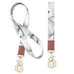 Vicloon Wrist Lanyard Key Chain and Metal Key Rings, Neck Strap Wristlet Strap Key Chain Holder for ID Badge Holder Keys Phone (Ink Painting)