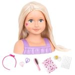 Our Generation Trista Styling Head – Hairstyling Doll Bust for Girls Ages 3+ | Includes Hair Styling Accessories