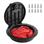 Anndason 8'' Black Deck Plate Kit Deck Hatch with Storage Bag for Fishing Kayak Boating