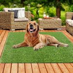 XLX TURF 4 FT x 4 FT Fake Grass for Dogs Potty, Outdoor Thick Pets Artificial Grass Turf Pee Pads for Balcony Patio Carpet