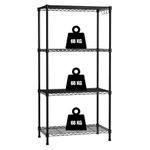 WORKPRO 4-Tier Metal Shelving Unit with 4 Hooks | Height Adjustable Storage Unit with Leveling Feet | Free Standing Shelf Units - 272KG Max-Weight | For Kitchen Bathroom Livingroom Garage Pantry