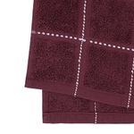 Trident Cotton Hand Towel Set 100% Cotton Luxury Hand Towels - 400 GSM- Super Soft, Easy Care- Everyday, Swim, Pool, Yoga, Travel Pack of 2- Size-40x60 cm, Color-Burgundy