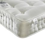 Orthopaedic 1400 Pocket Sprung, Happy Beds Signature Silver Medium Tension Mattress with Natural Fillings - 3ft Single (90 x 190 cm)