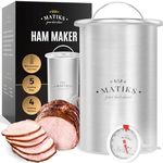 Matiks Deli Meat Press Mold for Deli Meats - Make Your Own Healthy Homemade Ham with This Stainless Steel Lunch Meat Press - Our Ham Maker Includes Bonus Meat Thermometer, Recipes and Cooking Bags