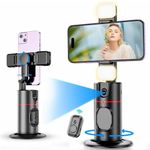 Auto Face Tracking Tripod, No App Required, Rechargeable Battery, 360° Rotation Phone Tracking Holder Face Body Phone Camera Mount for Live Vlog Streaming Video Chat