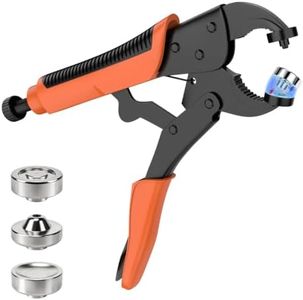 CENOZ Heavy Duty Snap Fastener Tool Kit, Canvas Snap Pliers with 3pcs Magnetic Dies, One-Hand Portable Snap Press Kit for Boat Cover, RV Awning, Camper, Marine Canvas, Tent & Outdoor Fabric Repair