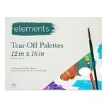 Elements Tear Off Palette - 40 Disposable Painting Palette Sheets, Artist Pad Mixing Surface for Oil or Acrylic Paint Pigment Colours - 12"x16"