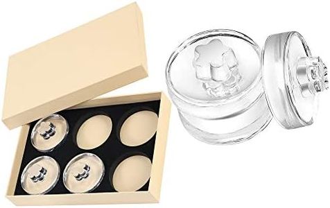 Sekmet 6-Pack Fermentation Glass Weights with Easy Grip Handle for Wide Mouth Mason Jar Fermenting and More Home Fermented Dishwasher safe