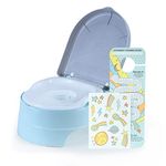 Summer Infant My Fun Potty Rewards (Neutral) - 3-Stage Potty Training Toilet – Includes Colorful Stickers and Training Chart, Removable Training Seat, Non-Slip Rubber Feet, and Ability to Convert into Stepstool