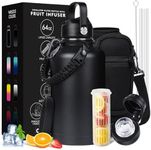 64OZ Insulated Water Bottle with St