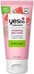 Yes To Watermelon Refreshing Jelly Mask, Quenching Lightweight Gel Mask That Helps Soften & Lightly Hydrate Skin, With Antioxidants, Lycopene & Vitamin C, Natural, Vegan & Cruelty Free, 3 Fl Oz