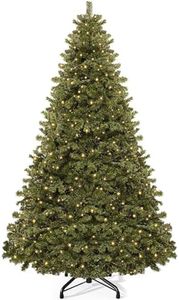 YITAHOME 6ft Artificial Christmas Tree with 250 LED, Christmas Pine Tree with 880 Tips, Foldable Metal Frame & Stand, Easy Assembly Pops Up Christmas Tree for Home Party, 182 x 110cm