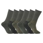 TT ThreadTrade Men’s Army Military Socks, Thermal Socks, Athletic Crew Socks, Moisture-Wicking Socks with Fully Cushioned Sole, Boots Walking Hiking Sportswear, Pack of 6,