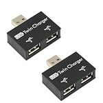 2pcs Usb Splitter Usb Splitter 2 Port Usb Double Adapter Usb Splitter For Laptop Usb Splitter For Car Usb Splitter Usb 2.0 Hub Mini Usb Hub Usb Dual Port For Devices