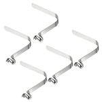 PATIKIL 10x8mm Kayak Paddle Snaps, 5 Pack Pole Push Button Spring Clips Steel Hollow Button Locking Tube Single Pin for Camping Awning Tent Pole