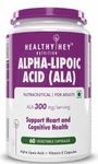 HealthyHey Nutrition Alpha Lipoic Acid - ALA- Pack of 60 Veg. Capsules - Gluten Free & Non-GMO