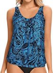 Yonique Womens Blouson Tankini Top 