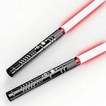 Lorsaberus Light Saber, 2-in-1 RGB FX Dueling Lightsaber for Kids, Premium Aluminium Alloy Hilt Dual Light Sabers with 12 Colors 3 Sound Modes Changeable for Children's Day Gifts, 2 Pack