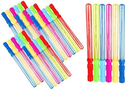 oojami 30 Pack Big Bubble Wands - 14 inches Assortment of Colors Ideal for Party Favors Birthday School Easter Graduation, Bubble Theme Party Value Pack