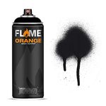 Molotow Flame Orange Spray Paint - Matt Acrylic 400ml Can Deep Black FO-904