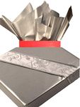 Ocean Tides Gift Wrapping Tissue Paper - Gift Tissue Paper for Birthdays, DIY Crafts, & Christmas - 500 Sheets Bulk Tissue Paper for Gift Bags - Lightweight & Easy to Shape - Silver (15 x 20 inches)