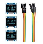 ELEGOO 3PCS 0.96 Inch OLED Display Screen Module with Dupont Wire Compact Self-Luminous Mini Screens for Arduino Project