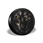 Wheel Tire Cover Spare Car Tires Cover 14 Inch Black Wolf Universal Tire Cover Wheel Protector Waterproof Dust-proof UV Sun Tire Cover Fit for RV SUV Trailer,Car Wheel Accessories Tyre Cover