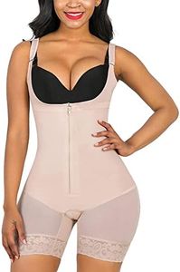 SHAPERX Shapewear for Women Tummy Control Fajas Colombianas Body Shaper Butt Lifter Thigh Slimmer Shorts, Beige, Large