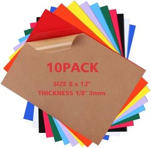 Adrattnay Cast Acrylic Sheets 1/8 Thick, 10Pcs 8 x 12in Colored Opaque Acrylic (3mm) for Laser Cutting & Engraving Material, with Double-Side Protective Paper